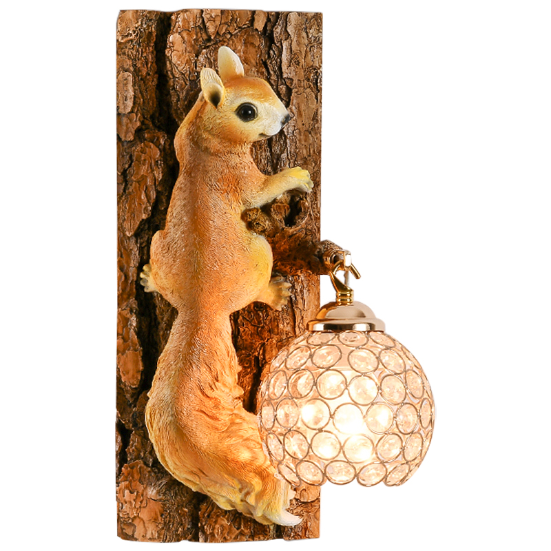 Бра для детской Белка на дереве Squirrel Wall Lamp Коричневый Оранжевый Латунь Бра для детской Белка на дереве Squirrel Wall Lamp Коричневый Оранжевый Латунь в Барнауле | Loft Concept