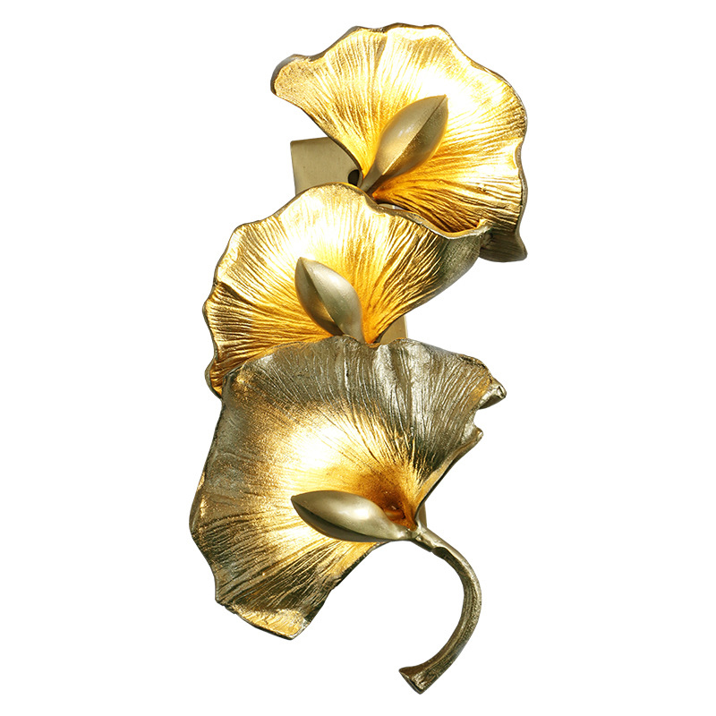 Дизайнерский настенный светильник Листья Гинкго Golden Ginkgo Leaves Золотой Дизайнерский настенный светильник Листья Гинкго Golden Ginkgo Leaves Золотой в Барнауле | Loft Concept