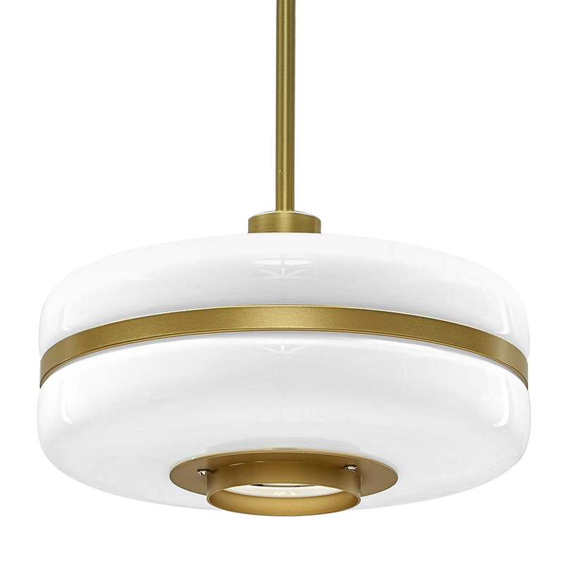 Подвесной светильник BERT FRANK Pendant Lamp Белый Белый Золотой Подвесной светильник BERT FRANK Pendant Lamp Белый Белый Золотой в Барнауле | Loft Concept
