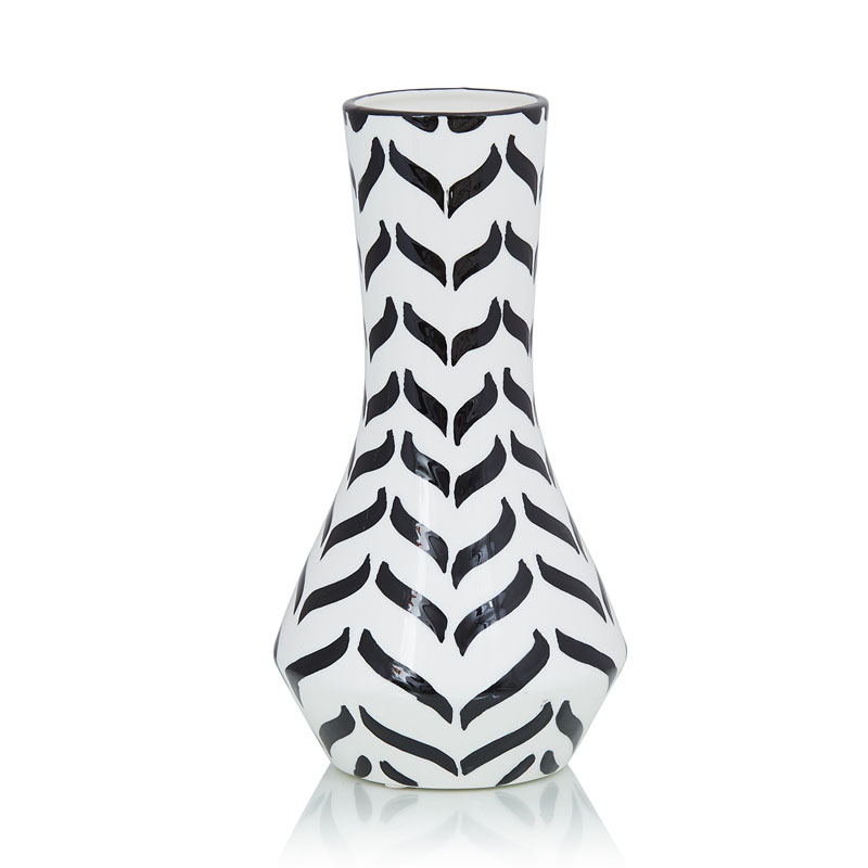 Ваза Obento Vase black and white Белый Черный Ваза Obento Vase black and white Белый Черный в Барнауле | Loft Concept