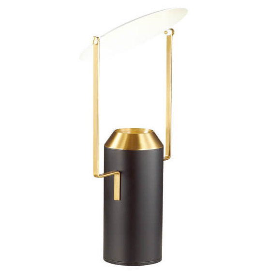 Настольная лампа Black Cylinder Table Lamp Белый Черный Золотой Настольная лампа Black Cylinder Table Lamp Белый Черный Золотой в Барнауле | Loft Concept