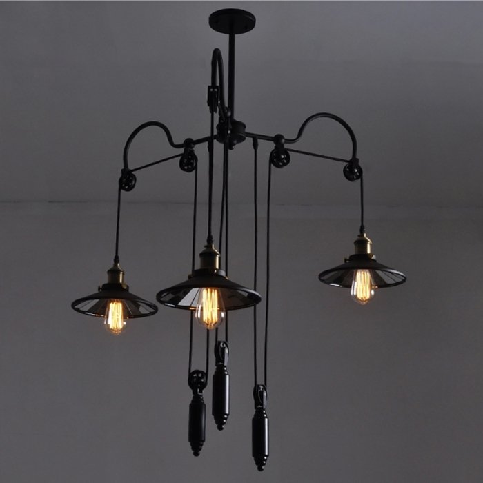 Люстра Loft Cone Pendant Reflector Balance 3 Черный Люстра Loft Cone Pendant Reflector Balance 3 Черный в Барнауле | Loft Concept