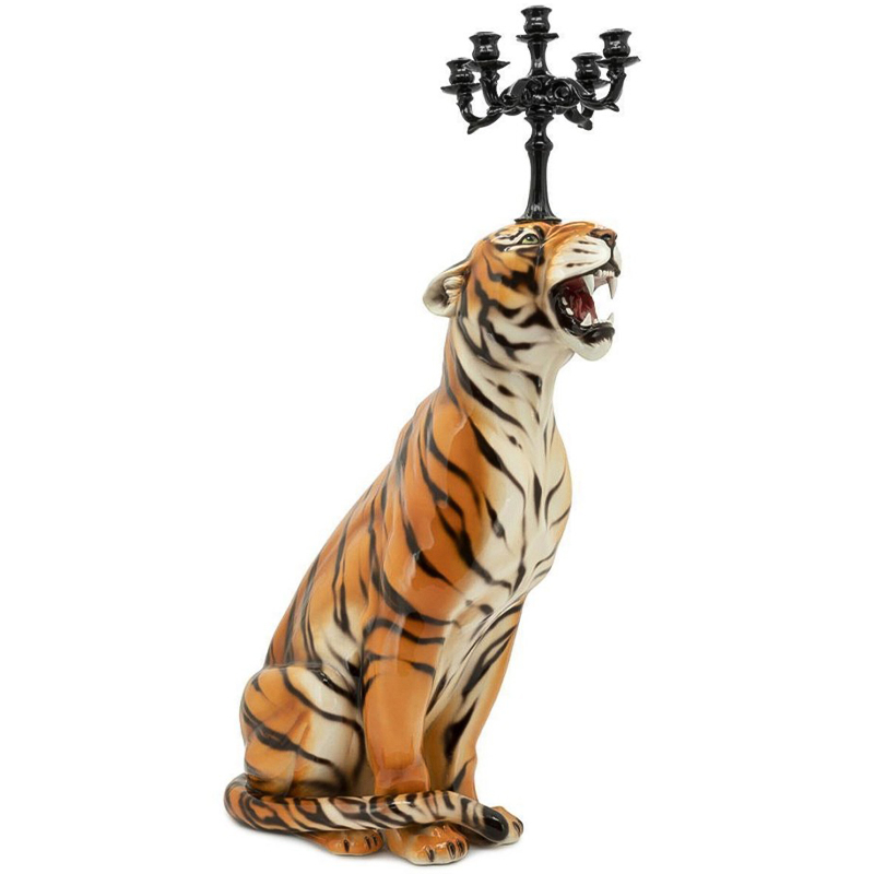 Подсвечник Abhika Candleholder Tiger Sx Malays Tiger Черный Оранжевый Светло-бежевый Подсвечник Abhika Candleholder Tiger Sx Malays Tiger Черный Оранжевый Светло-бежевый в Барнауле | Loft Concept