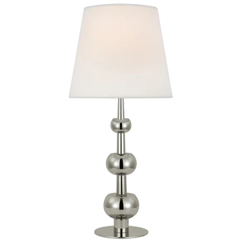 Настольная лампа Trevino Silver Table Lamp Белый Серебряный в Барнауле | Loft Concept 