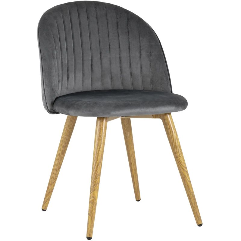 Стул Miruna Chair Серый Велюр Серый Древесина Стул Miruna Chair Серый Велюр Серый Древесина в Барнауле | Loft Concept