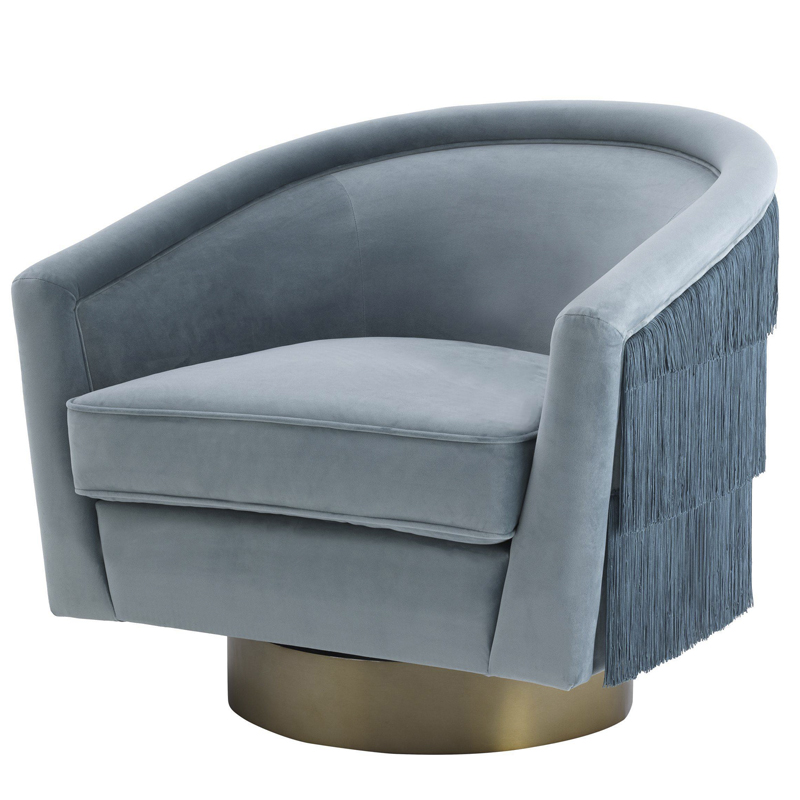 Кресло Eichholtz Swivel Chair Le Vante blue Голубой пастельный Матовая латунь Кресло Eichholtz Swivel Chair Le Vante blue Голубой пастельный Матовая латунь в Барнауле | Loft Concept
