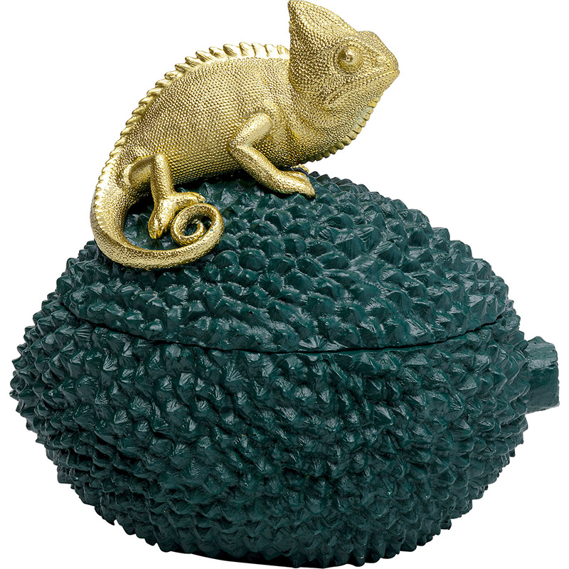 Шкатулка Lizard Зеленый Золотой Шкатулка Lizard Зеленый Золотой в Барнауле | Loft Concept