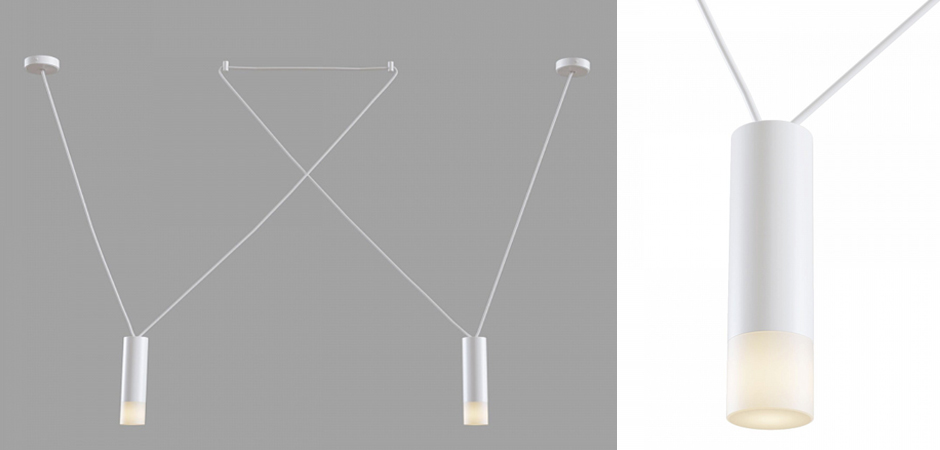 Wireflow LED White Suspension lam 2 патрона Wireflow LED White Suspension lam 2 патрона - Loft-Concept в Барнауле