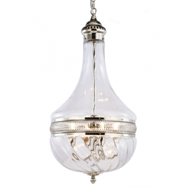 Люстра Capitol Hill Glass Pendant 30 Nickel Хром Люстра Capitol Hill Glass Pendant 30 Nickel Хром в Барнауле | Loft Concept