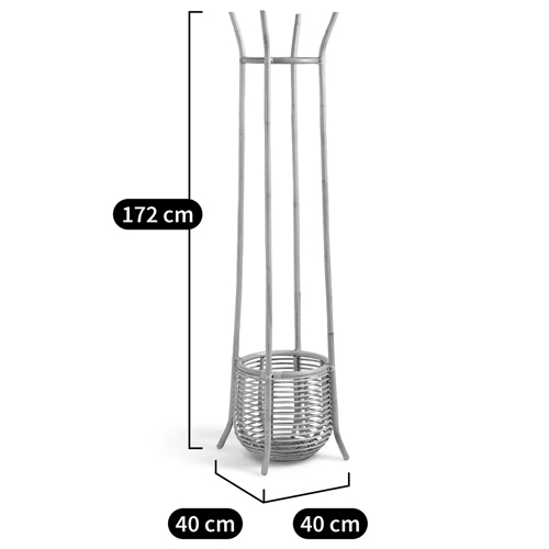 Напольная вешалка с корзиной из ротанга Trina Wicker Floor Hanger Напольная вешалка с корзиной из ротанга Trina Wicker Floor Hanger в Барнауле