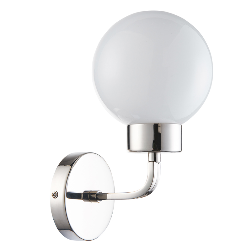 Бра Zibille Sconce nickel Никель Белое матовое стекло Бра Zibille Sconce nickel Никель Белое матовое стекло в Барнауле | Loft Concept