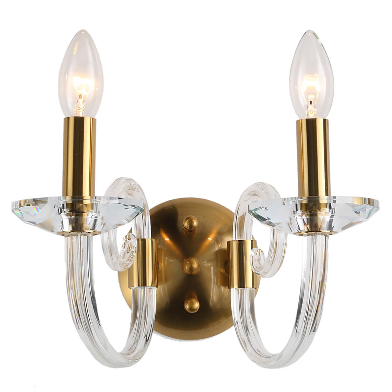 Бра Twisted Glass Candles Wall Lamp Золотой Прозрачное Стекло Бра Twisted Glass Candles Wall Lamp Золотой Прозрачное Стекло в Барнауле | Loft Concept