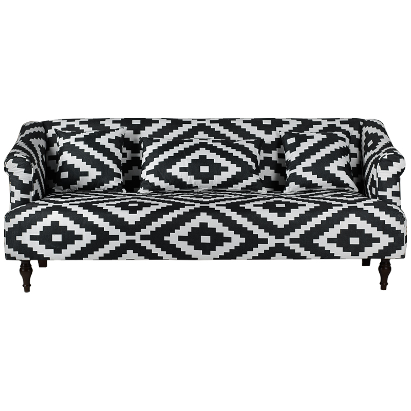Диван KELIM Ornament black and white sofa Черно-белый Диван KELIM Ornament black and white sofa Черно-белый в Барнауле | Loft Concept