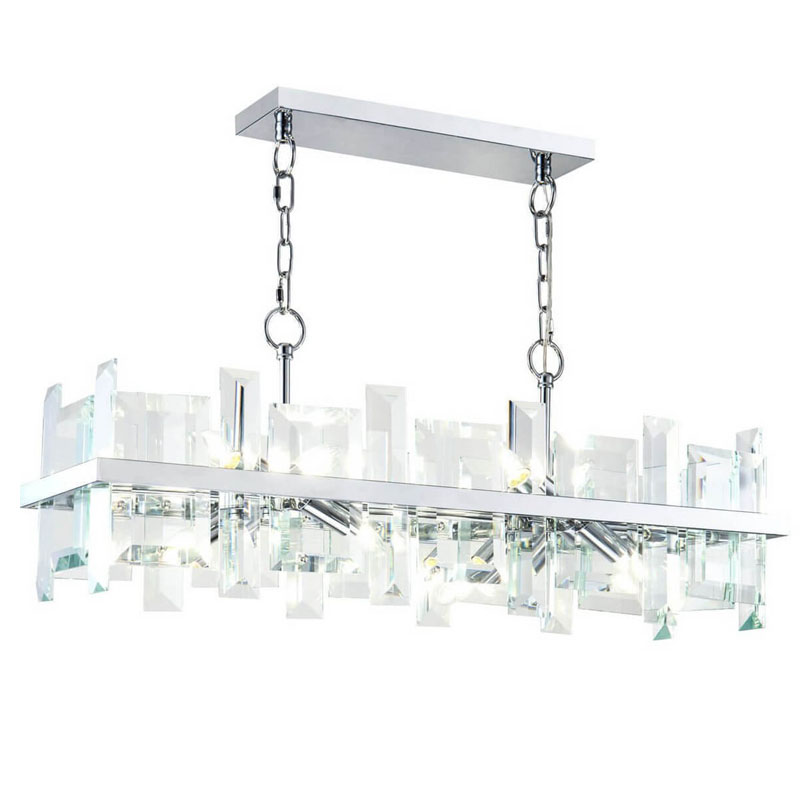 Люстра Harlow Crystal Square Chandelier chrome 8 Хром Люстра Harlow Crystal Square Chandelier chrome 8 Хром в Барнауле | Loft Concept