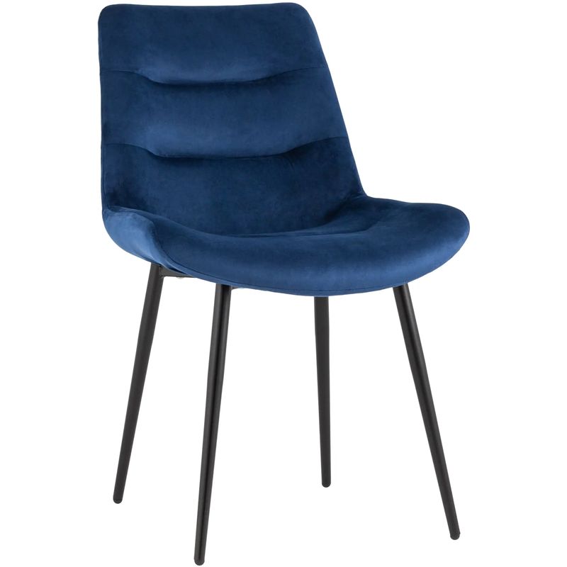 Стул Austin Chair Велюр Индиго Индиго Черный Стул Austin Chair Велюр Индиго Индиго Черный в Барнауле | Loft Concept