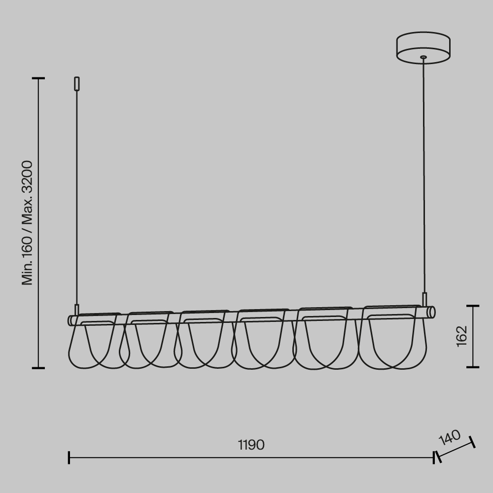 Люстра подвесная Fluffy 3000К 30Вт в Барнауле