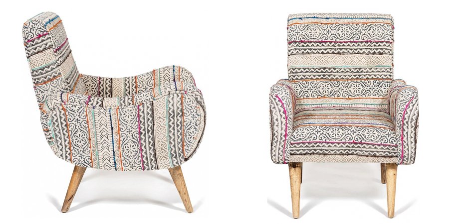 Кресло KELIM Pattern Brown Chair Кресло KELIM Pattern Brown Chair - Loft-Concept в Барнауле