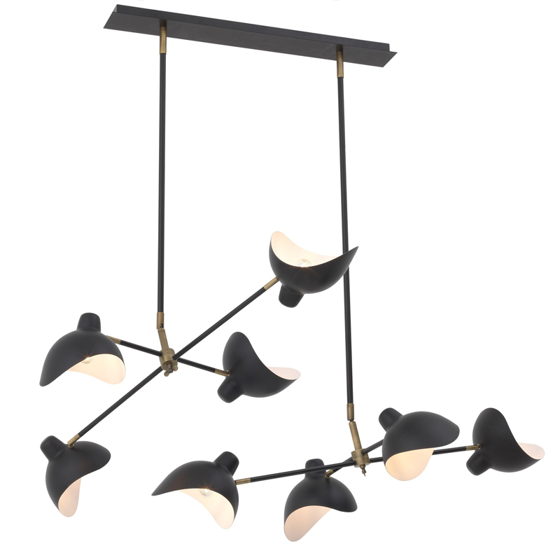 Люстра Eichholtz Chandelier Ophelia Черный Латунь Античная полированная Люстра Eichholtz Chandelier Ophelia Черный Латунь Античная полированная в Барнауле | Loft Concept