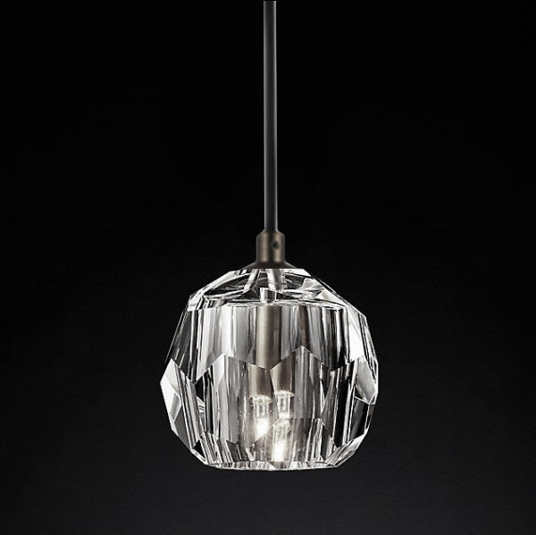 Подвесной светильник Boule De Cristal Single Rod Pendant Chrome Хром в Барнауле | Loft Concept 