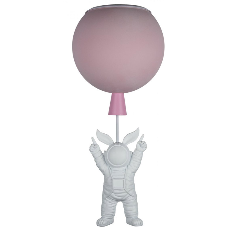 Потолочный светильник Cosmonaut pink ball Белый Розовый Потолочный светильник Cosmonaut pink ball Белый Розовый в Барнауле | Loft Concept