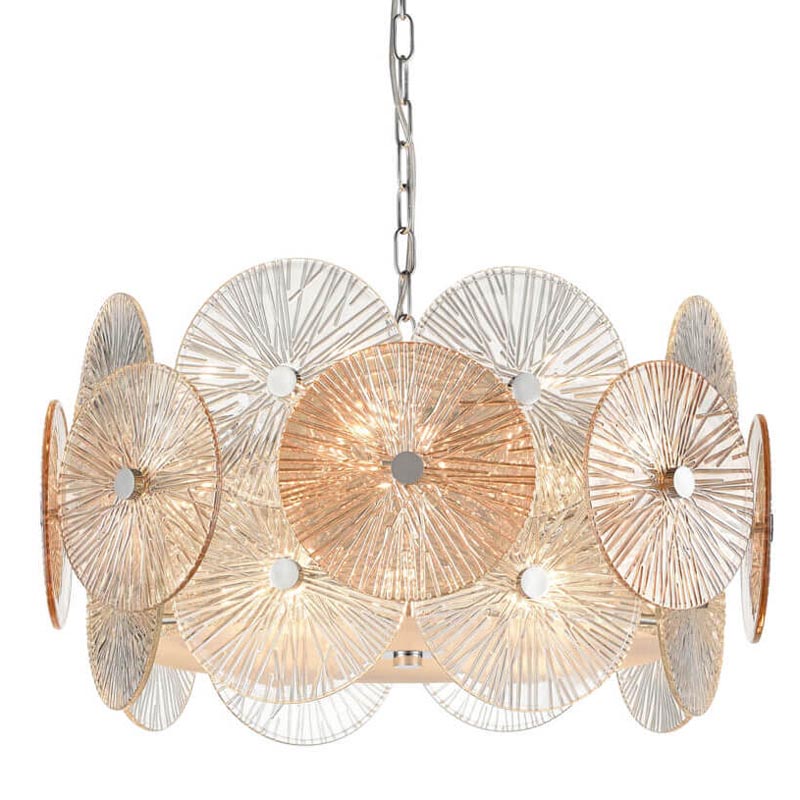 Люстра Decorative Glass discs Chandelier chrome Хром Прозрачный Люстра Decorative Glass discs Chandelier chrome Хром Прозрачный в Барнауле | Loft Concept