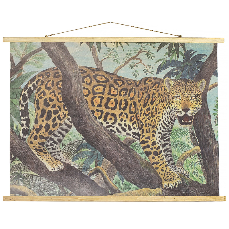 Подвесная картина Leopard Poster Мульти Зеленый Коричневый Подвесная картина Leopard Poster Мульти Зеленый Коричневый в Барнауле | Loft Concept