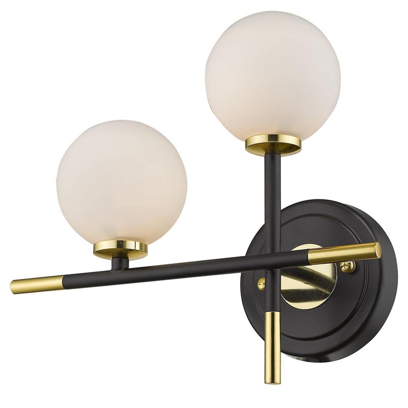 Бра Galant Sconce gold left Золотой Черный Белое матовое стекло Бра Galant Sconce gold left Золотой Черный Белое матовое стекло в Барнауле | Loft Concept