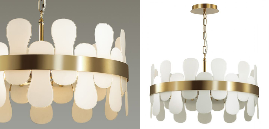 Люстра Eve Chandelier фигурное стекло диаметр 55 см Люстра Eve Chandelier фигурное стекло диаметр 55 см - Loft-Concept в Барнауле