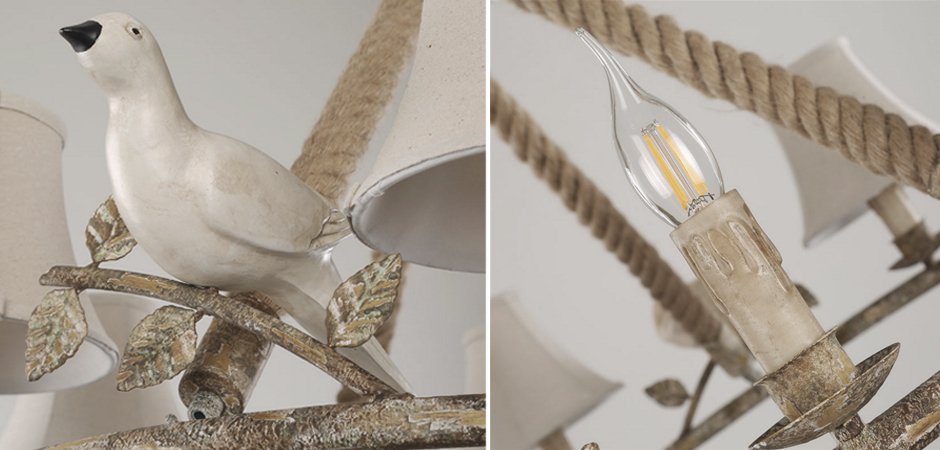 Люстра Norman Bird Forest Patina 6 Люстра Norman Bird Forest Patina 6 - Loft-Concept в Барнауле