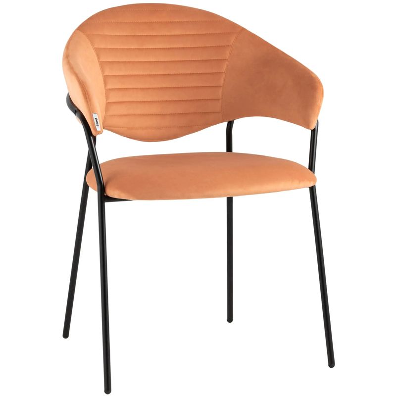 Стул Alexis Chair Оранжевый Велюр Оранжевый Черный Стул Alexis Chair Оранжевый Велюр Оранжевый Черный в Барнауле | Loft Concept