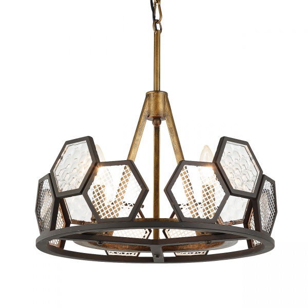 Люстра MetalComb Pendant 4 Черный Люстра MetalComb Pendant 4 Черный в Барнауле | Loft Concept