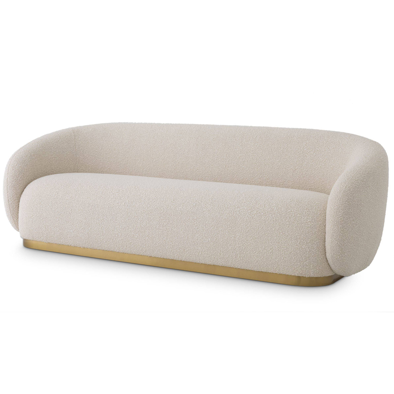 Диван Eichholtz Sofa Brice Boucle cream Кремовый Латунь Диван Eichholtz Sofa Brice Boucle cream Кремовый Латунь в Барнауле | Loft Concept