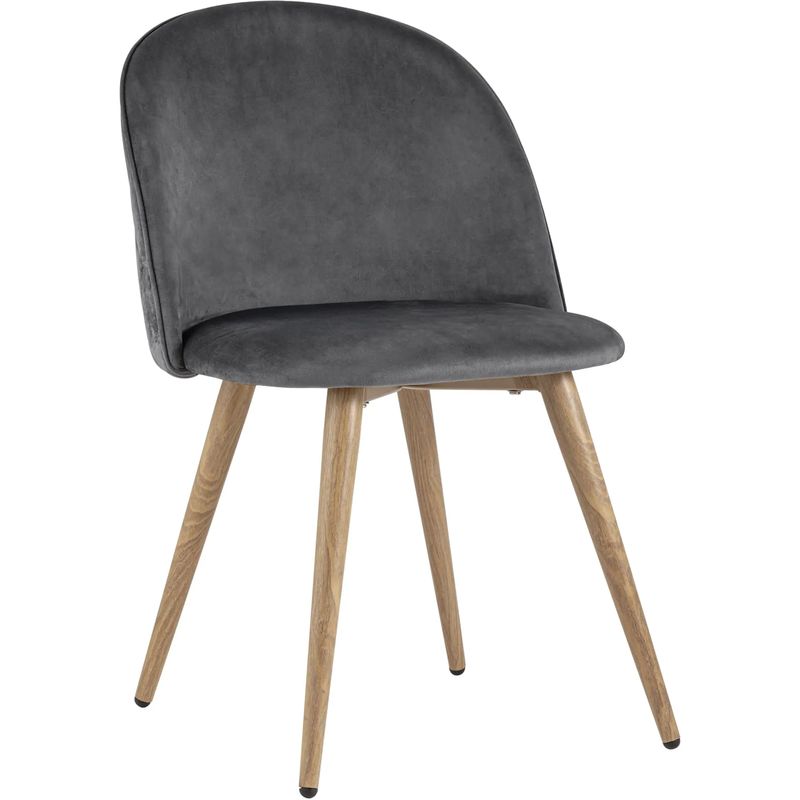 Стул Miruna Chair Спинка Ромбы Серый Велюр Серый Древесина Стул Miruna Chair Спинка Ромбы Серый Велюр Серый Древесина в Барнауле | Loft Concept