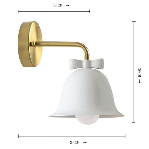 Бра Колокольчик Bell with Bow White Wall Lamp Белый Бра Колокольчик Bell with Bow White Wall Lamp Белый в Барнауле