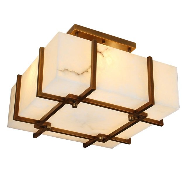 Потолочный светильник Marble light top Белый Латунь Потолочный светильник Marble light top Белый Латунь в Барнауле | Loft Concept
