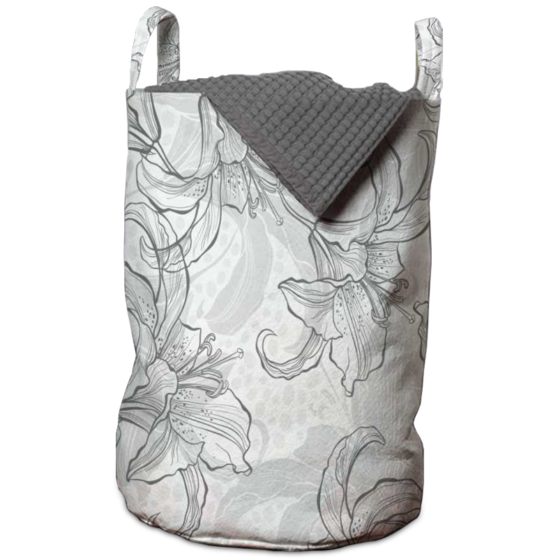 Корзина Black and White Flowers Basket Черно-белый Корзина Black and White Flowers Basket Черно-белый в Барнауле | Loft Concept