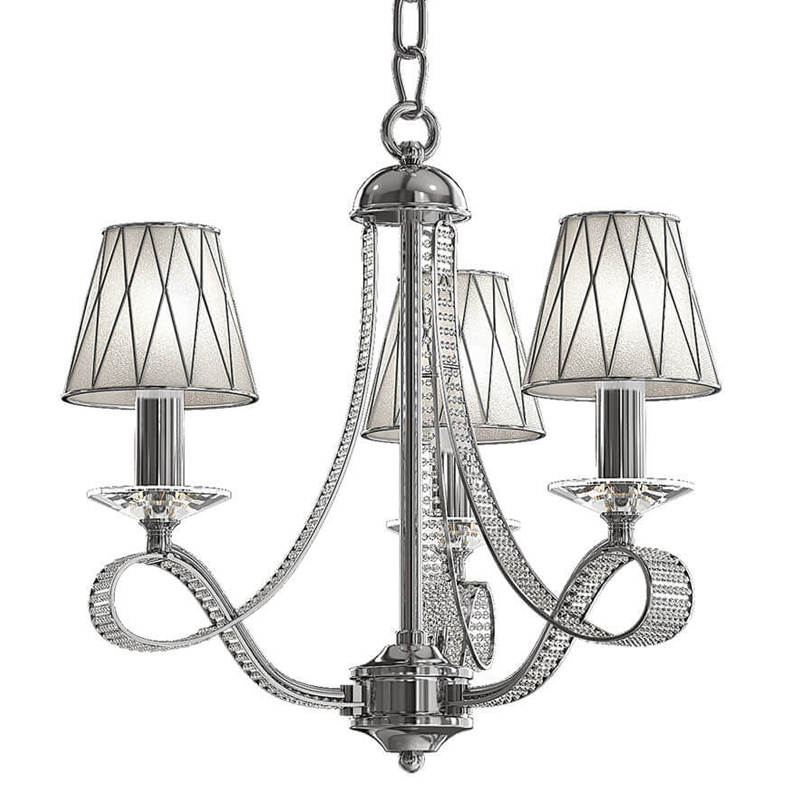 Люстра Franseza Chandelier chrome 52 Хром Белый Люстра Franseza Chandelier chrome 52 Хром Белый в Барнауле | Loft Concept