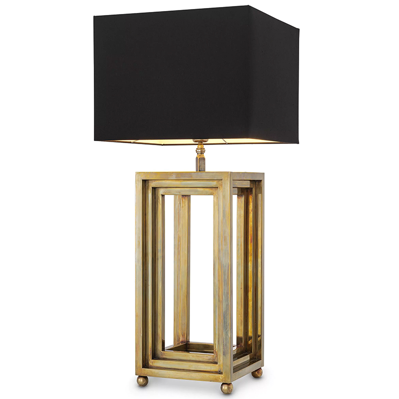 Настольная лампа Eichholtz Table Lamp Menaggio Винтажная латунь Черный Настольная лампа Eichholtz Table Lamp Menaggio Винтажная латунь Черный в Барнауле | Loft Concept