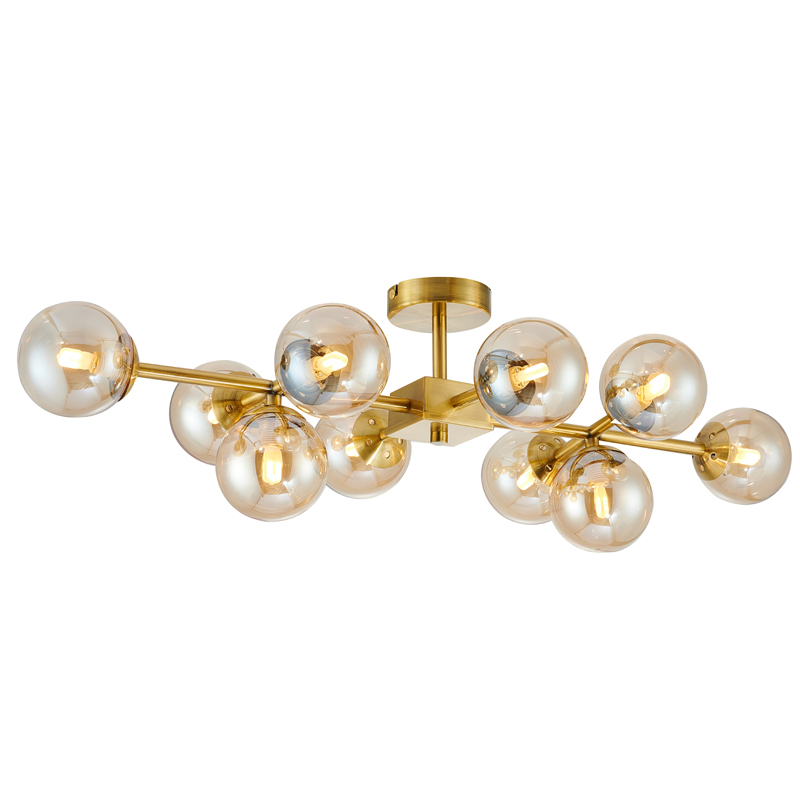 Люстра Berries Chandelier amber 10 Янтарь (Amber) Латунь Люстра Berries Chandelier amber 10 Янтарь (Amber) Латунь в Барнауле | Loft Concept