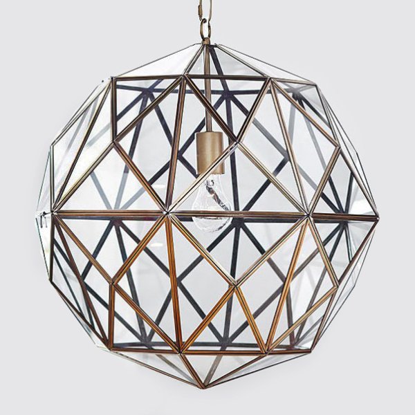 Люстра Glass & Metal Cage Pendant Люстра Glass & Metal Cage Pendant в Барнауле | Loft Concept