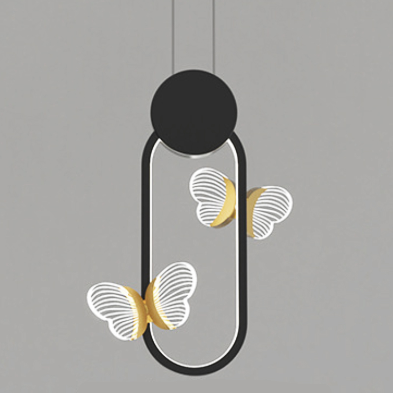Светильник Butterfly Black Oval Прозрачный Черный Золотой Светильник Butterfly Black Oval Прозрачный Черный Золотой в Барнауле | Loft Concept