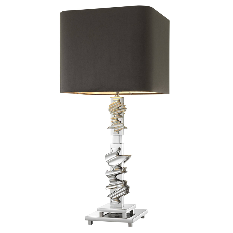 Настольная лампа Eichholtz Table Lamp Abruzzo Nickel Никель Серый Настольная лампа Eichholtz Table Lamp Abruzzo Nickel Никель Серый в Барнауле | Loft Concept