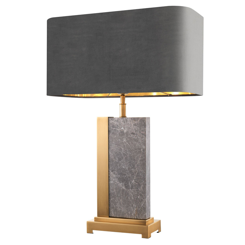 Настольная лампа Eichholtz Table Lamp Pietro Серый Латунь Античная полированная Настольная лампа Eichholtz Table Lamp Pietro Серый Латунь Античная полированная в Барнауле | Loft Concept
