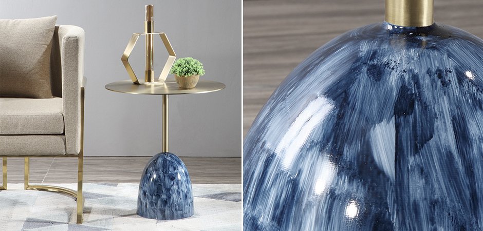 Приставной стол Blue Stains Table Приставной стол Blue Stains Table - Loft-Concept в Барнауле