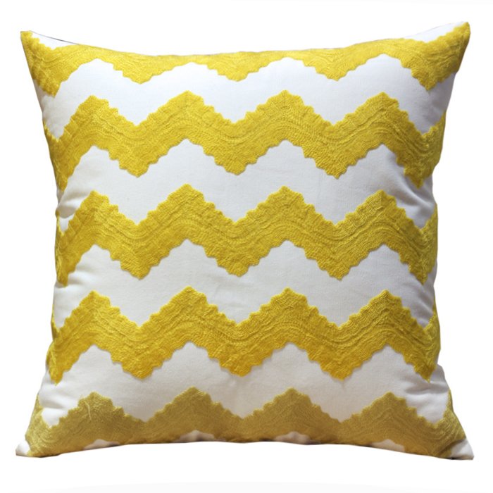 Декоративная подушка Yellow Chevron Декоративная подушка Yellow Chevron в Барнауле | Loft Concept