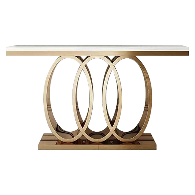 Консоль OSLO CONSOLE Белый Мрамор Bianco Глянцевое золото Консоль OSLO CONSOLE Белый Мрамор Bianco Глянцевое золото в Барнауле | Loft Concept