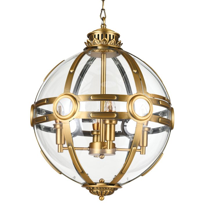 Люстра Eichholtz Lantern Hagerty Brass Прозрачное Стекло Латунь Люстра Eichholtz Lantern Hagerty Brass Прозрачное Стекло Латунь в Барнауле | Loft Concept