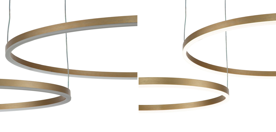 Подвесной светильник Neo Circles Double Gold Подвесной светильник Neo Circles Double Gold - Loft-Concept в Барнауле