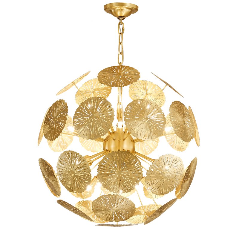 Люстра GLOBAL VIEWS LILY PAD Chandelier Латунь Люстра GLOBAL VIEWS LILY PAD Chandelier Латунь в Барнауле | Loft Concept