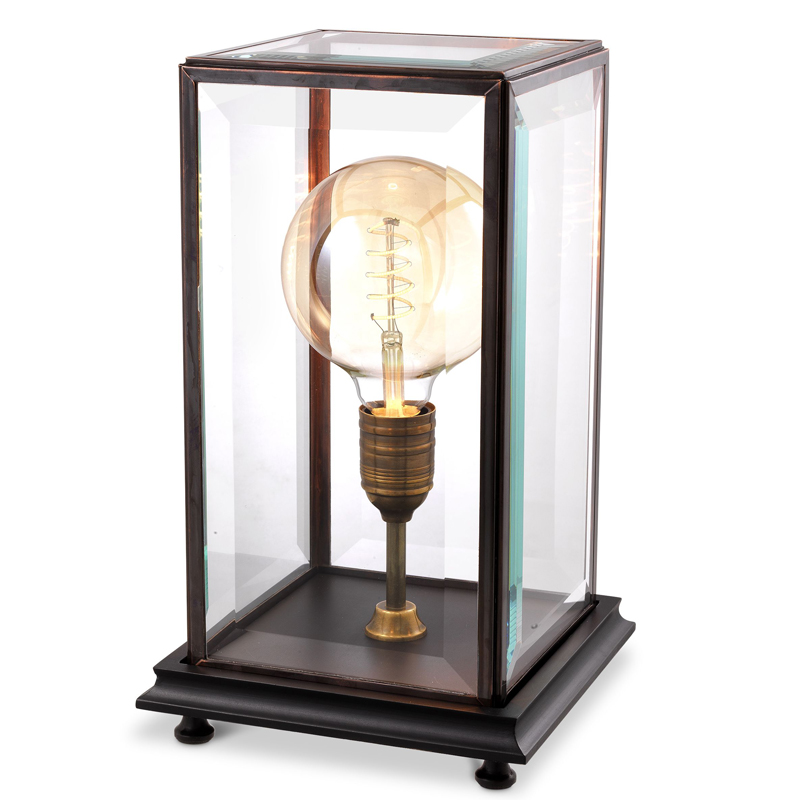 Настольная лампа Eichholtz Table Lamp Easton Черный Бронза Прозрачный Настольная лампа Eichholtz Table Lamp Easton Черный Бронза Прозрачный в Барнауле | Loft Concept